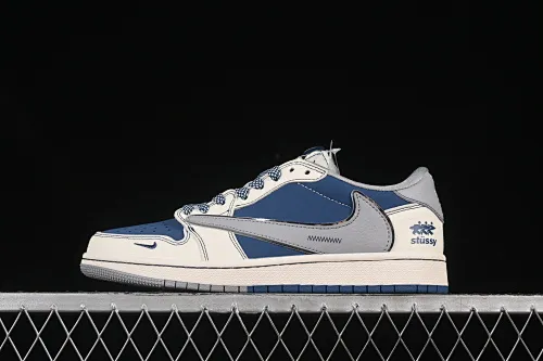 All categories Air Jordan Jordan series basketball shoes Air Jordan 1 Low High-end customized low-top sneakers Travis Scott x Fragment Design x Air Jordan 1 Low OG SP AJ1 Stussi co-branded double gray hook low-top cultural casual sneakers ZH2598-245